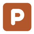 A square with the letter p in it.